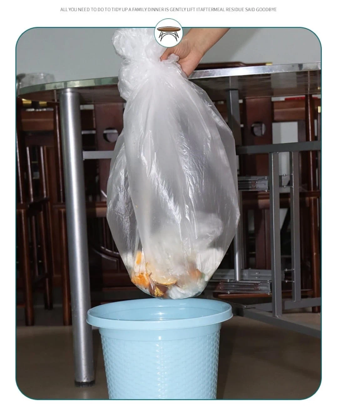 איסוף הפסולת עם מפ״ח בסיום הארוחה